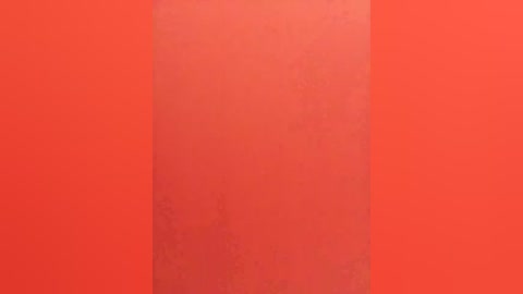 Media: Video of a vertical, seamless, bright orange wall with a subtle texture, creating a minimalist and monochromatic aesthetic. The image is devoid of any additional objects, focusing solely on the vibrant, unblemished wall.