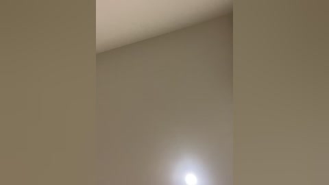 Media: A minimalist video featuring a close-up of a smooth, beige ceiling with a subtle, soft light source casting a slight glow in the center. The image lacks distinct objects or textures, emphasizing simplicity and tranquility.