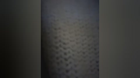 Media: A video of a cylindrical, textured object with a rough, pebbled surface, slightly blurred and out of focus. The background is dark and indistinct.