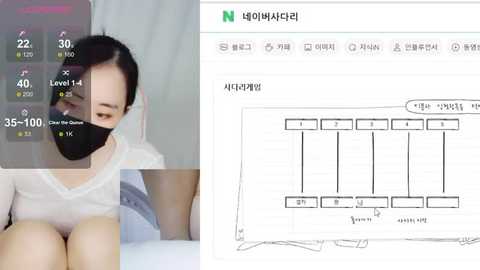 Media: A video of an Asian woman in a white shirt and black mask, sitting in a hospital room, overlaid with a Korean medical chart.