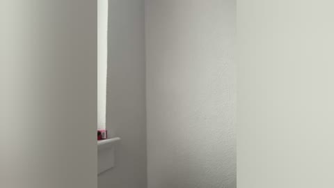 Media: A minimalist, high-angle video of a white-walled room corner with a small, red object (likely a pen or marker) placed on a white shelf. The background is stark and clean, emphasizing the simplicity and minimalism of the space.