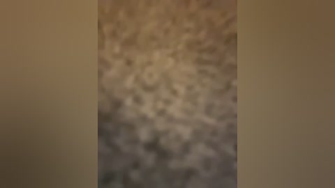 Media: The image is a blurry video showing a textured surface, possibly a carpet or rug, with a light beige color dominating the background. The image is heavily blurred, making it difficult to discern specific details or patterns.