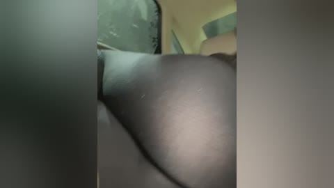 Media: A close-up video of a man's bare buttocks and thigh, partially covered by a dark, possibly wet fabric, taken indoors in a dimly lit room.