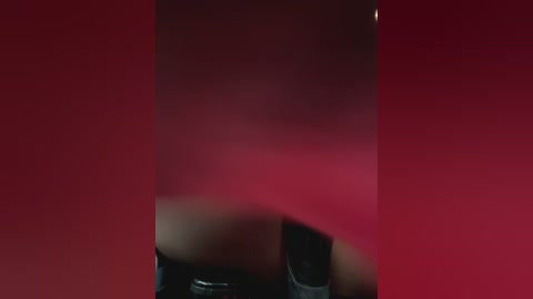 Media: Video of a blurry, faceless person in a black outfit against a vibrant red backdrop, emphasizing mystery and intrigue.