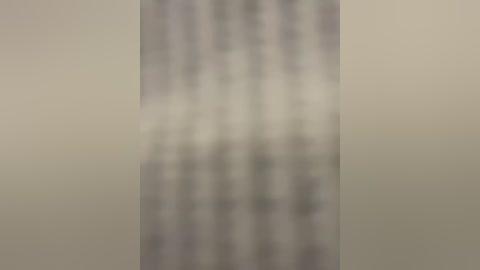 Media: The image is a blurred video showing a vertical pattern on a beige wall, resembling a grid or text, but the details are indistinguishable.