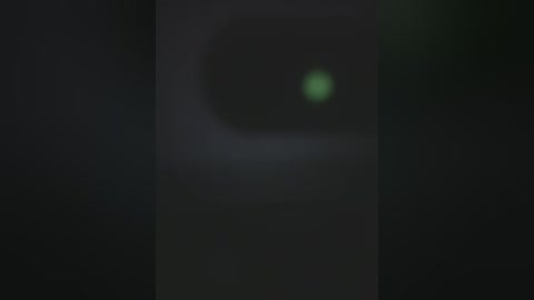 Media: A blurred video of a dark, rectangular object with a faint green light on its upper right side. The background is indistinct, likely night or low-light conditions.