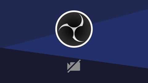 A digital illustration features a dark blue background with a white circular logo of three interlocking triangles, resembling a stylized trident. Below, a gray, disabled icon with a diagonal line through it is visible.