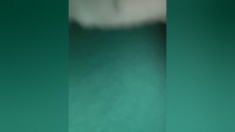 A blurred video featuring a person's torso and upper legs, partially obscured by a teal-green background. The individual's gender and specific features are indistinct due to the heavy blurriness.