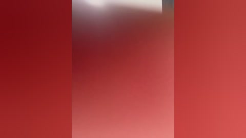A blurred video with a red background and a white object, likely a person or object, partially visible in the center. The image lacks specific details, making identification difficult.