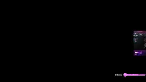 Video of a black screen with a small pink and purple chat window in the lower right corner, featuring text and emojis. The background is entirely dark, with no visible objects or people.