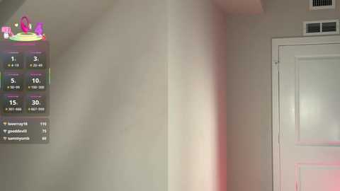 Video of a beige wall with a digital thermometer displaying 15\u00b0C, and a white door.