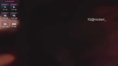 A dimly lit, grainy video of a dark room with a faint shadowy figure and a digital timer screen on the left. Text on the right reads \"@niodani\" and \"IG\".