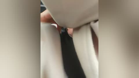 Video of a close-up scene featuring two people engaging in a sexual act, with a focus on the male's erect penis penetrating the female's vagina. The image is blurred, with the subjects' faces and identities obscured.